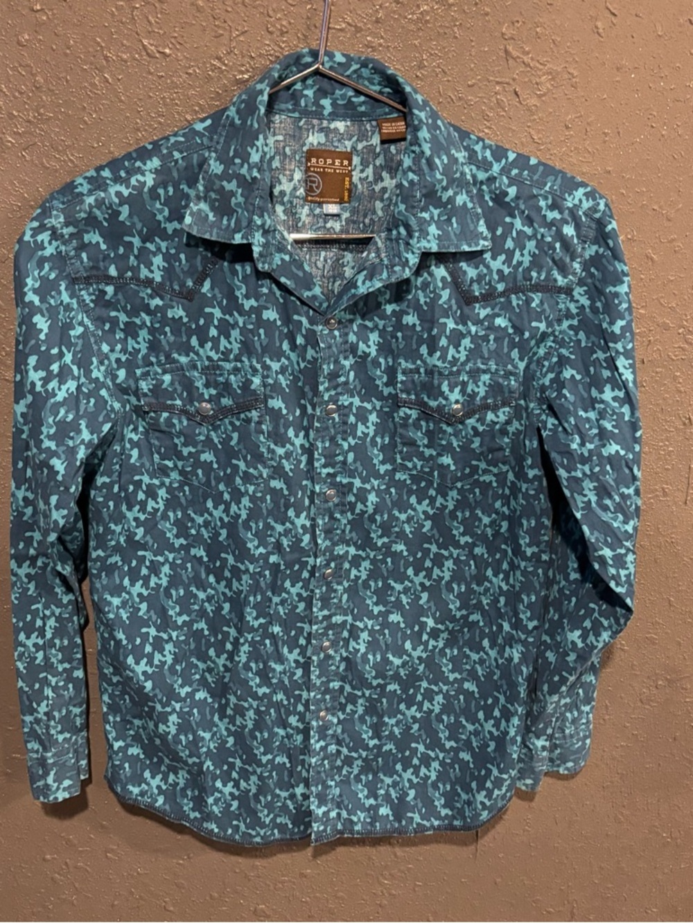Kids Roper Patterned Western Button-Up Shirt